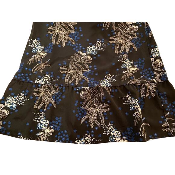 BANANA REPUBLIC Tropical Floral Sleeveless Navy Dress w/Belt sz 2 - Picture 8 of 10